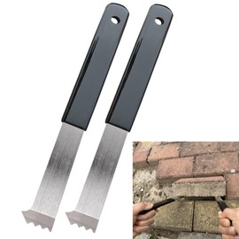 Heavy-Duty Paver Puller & Extractor Tool, Steel Paver Lifter with Micro Teeth & Gripper Slots for Brick, Stone Block Removal - Garden, Lawn, Yard, Patio Replacement Tool-2-Pack