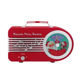 Mr. Christmas Vintage North Pole Radio Holiday Jukebox Christmas Decoration Music Box, 10.5 Inches, Red