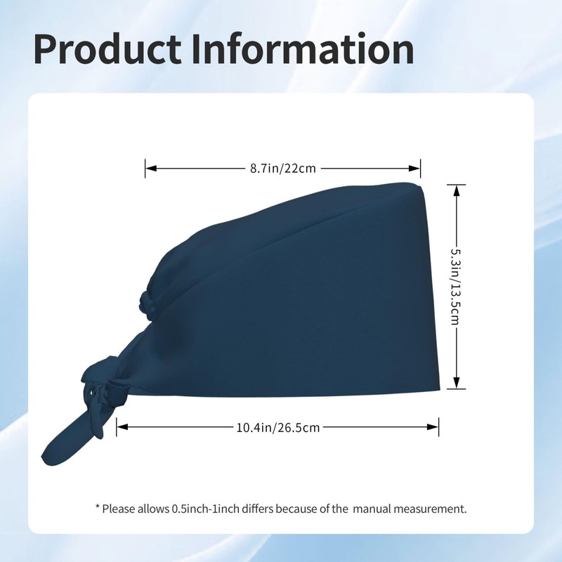 YANGZHI Navy Blue Unisex Adjustable Surgical Sweatband - Elastic Bandage
