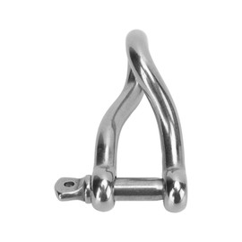 12mm Stainless Steel Twist Shackle with Screw Pin High Breaking Strength for Marine Yachts Speedboats Ships