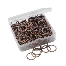 Auvoau 100Pcs Open Jump Rings 18mm Red Copper Jewelry Connectors for Jewelry Findings Making Supplies,Bracelets,Keychain,Necklace,Anklets,Arts and Crafts (Red Copper)