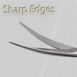 MJW Professional Iris Scissors Made of Stainless Steel Used as Beard, Ears, Nose Hair Scissors, Cuticle Cutting and Craft Scissors with Precise Jaw Cutting, Straight Ends