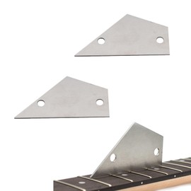 2 Pcs Fret Rocker Professional Fret Leveling Repair Luthier Tool Stainless Steel Guitar Action Gauge for Guitars Electric Bass(Silver)