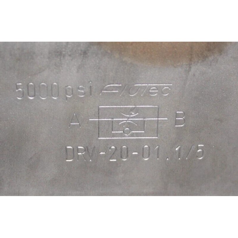FLUTEC NEW FLUTEC DRV-20-01.1/5 FLOW CONTROL CHECK VALVE 5000PSI
