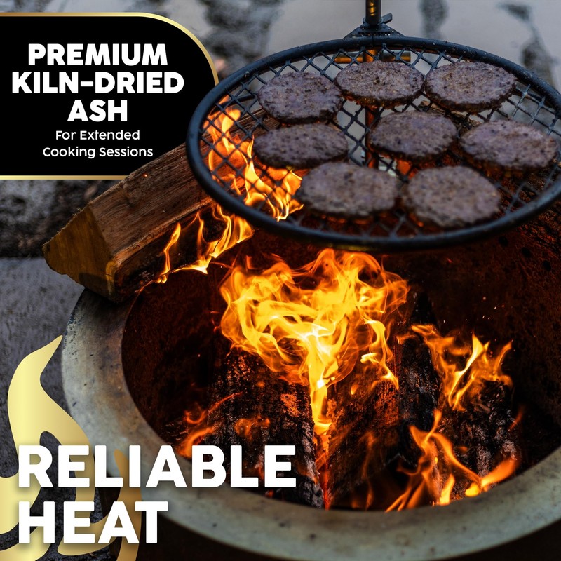 Firewood Central Kiln-Dried PA Ash – 8” Splits (30–35 Pieces)
