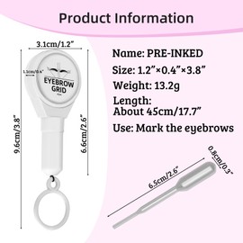 ATOMUS White Eyebrow Mapping String Scalable Eyebrow Mapping Ink String for Microblading Beauty Measurement Tools