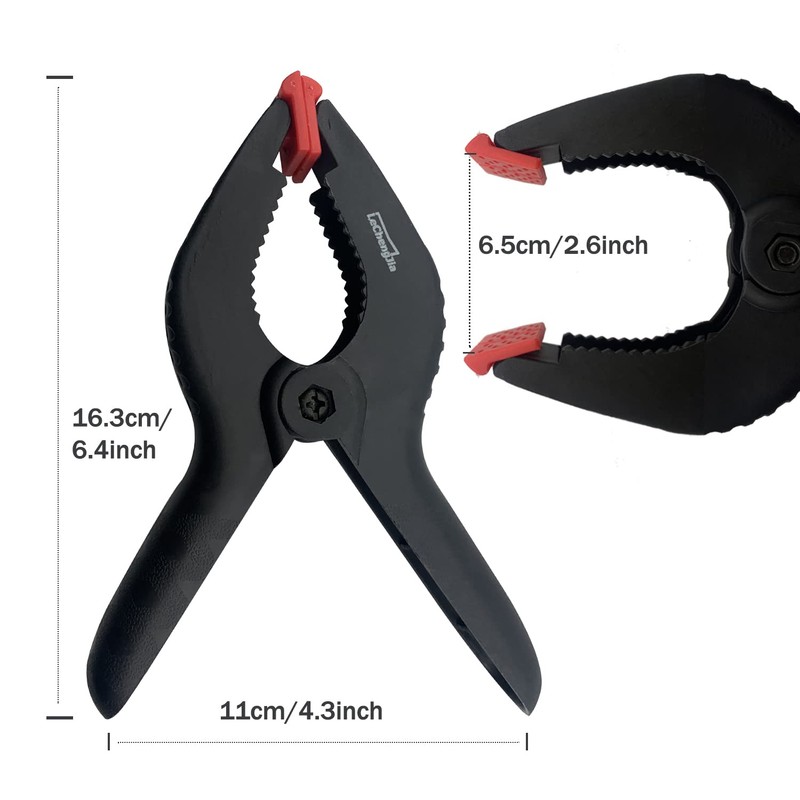 Plastic Spring Clamps, 6 Inch Extra Strength Work Clips, Heavy