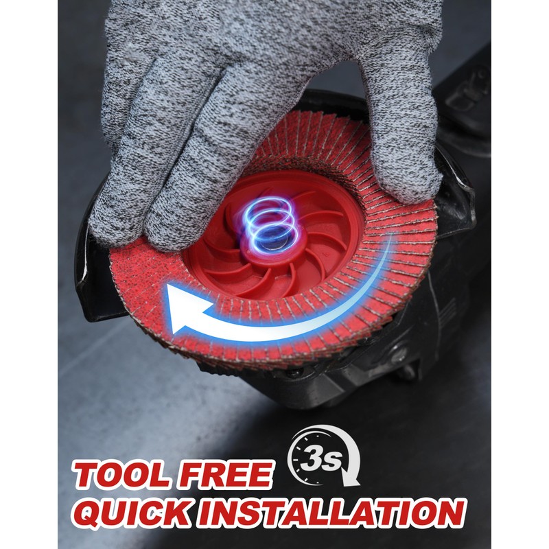 EZARC Flap Discs 80 Grit, 4-1/2" x 7/8" Ceramic Grain