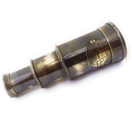DELICACY HANDICRAFT 4inch,Antique Brass Victorian Marine Nautical Telescope - Vintage Spyglass Classic antique brass finish for hiking, travlling, small