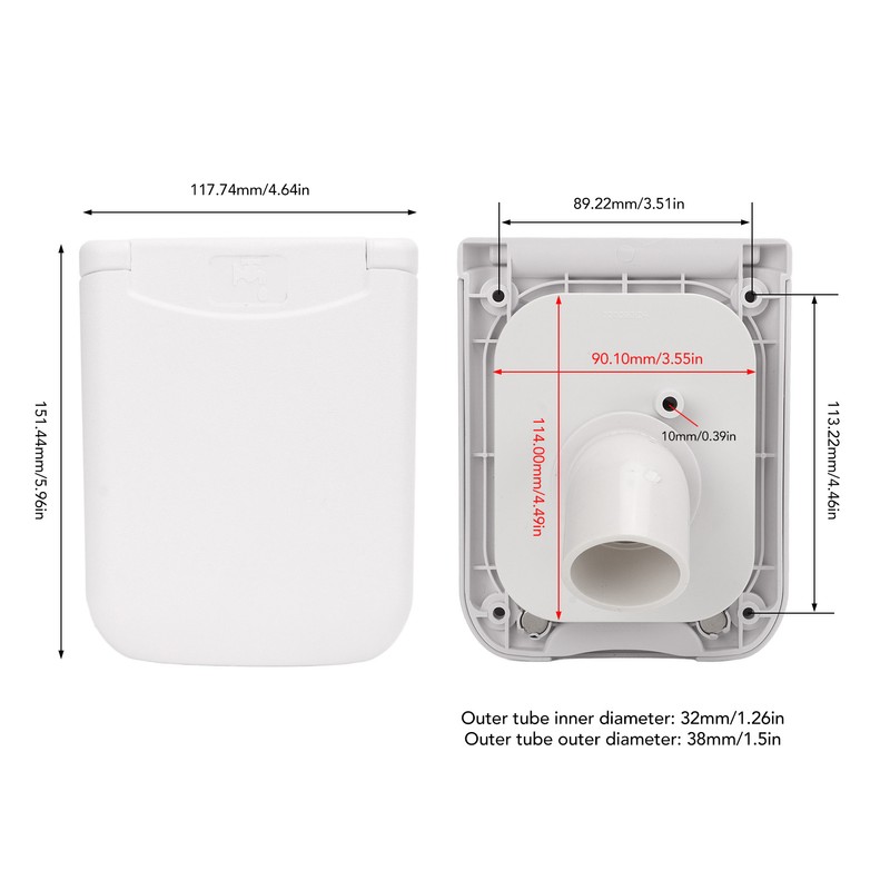 RV Gravity Fresh Water Fill Hatch Inlet with Keys Square