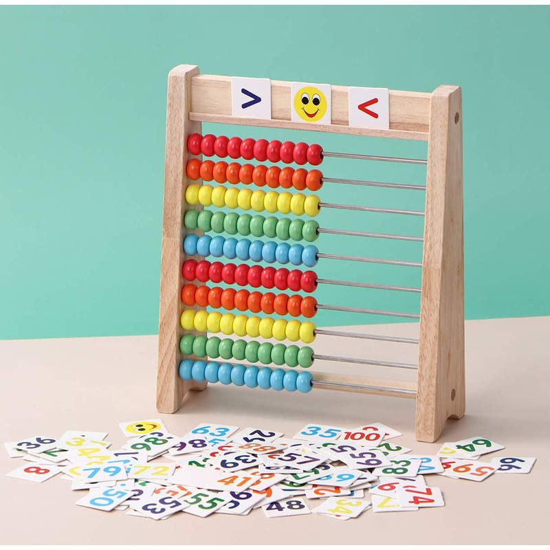100 Ball Abacus + Number Card Set, Hyakugu Abacus, Children,