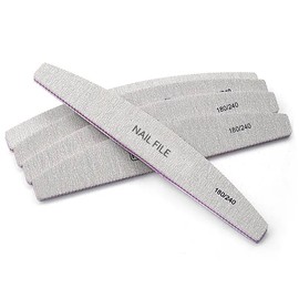 Professional Nail Files, Double Sided Emery Board for Nails 100/180 180/240 Grit, Coarse Washable Nail Files for Acrylic Nails & Natural Nails (100/180 Grit, 10)