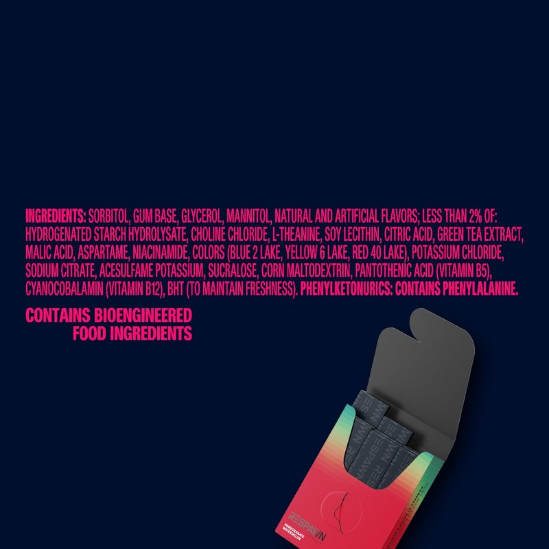 RESPAWN Energy and Focus Gum by Razer, Recharge Chewing Gum