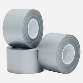 SMTAPESPRO 3 Pack Sliver Duct Tape ， Waterproof Heavy Duty Duct Tape,Strong Adhesive garyTape Bulk for Indoor Outdoor Repairs Tear by Hand, 60 Yards x 2 Inch Total，Bulk Value for Repairs