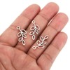 [PATIKIL] Leaf Pendants 50pcs Metal Tree Leaf Beads for Jewelry