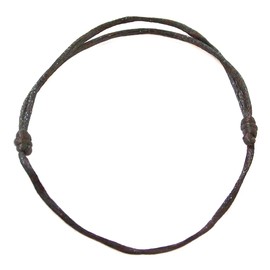 Adjustable Cord Kabbalah Bracelet, Evil Eye/Hand - Black