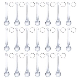 LONGWIN 20pcs 3inch Crystal Teardrop Chandelier Pendant Parts Wedding Party Christmas Tree Decorations Ornaments
