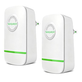2pc Electricity Saving Box Energy Saving Device Smart Save Plug Power Saver Voltage Optimization Surge Protection Thermoregulation Outlet Home Office Compact Plug and Play Energy Efficiency