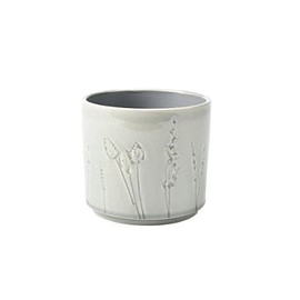 Burgon & Ball Provence Glazed Flower Pot, Small, Grey