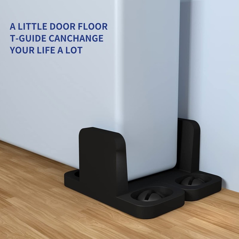 Bdmetals Sliding Barn Door Floor Guide, Aluminum T-Guide，Floor Mounted Bottom