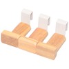 Osmack KF-103N Open Shelf, Natural, Wooden Hooks, Set of 3,