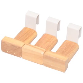 Osmack KF-103N Open Shelf, Natural, Wooden Hooks, Set of 3, Furniture for Attaching to Slats