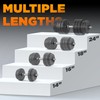 Metal Threaded Dumbbell Handles Chrome Grip - 16 x 1