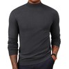 Mens Casual Mock Turtleneck Pullover Long Sleeve Thermal Stretchy Sweater