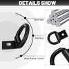 garini Black D Ring Tie Down Anchors,12Pcs Heavy Duty D