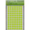 Round Stickers 15mm Neon Yellow Label - Easy to Remove