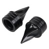 Unbranded Black Twisted Front Axle Cap Nut Covers For Harley
