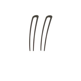 2Pcs Metal French Hair Pins for Women, U-Shaped Hair Pins for Women Vintage Gold and Silver Hair Pins for All Hair Types, Hair Sticks for Buns French Twist Hair Pi Hair Fork (2pcs small black)