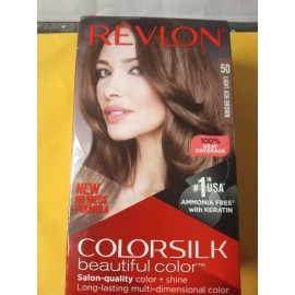 Revlon Colorsilk Beautiful Hair Color #50 Light Ash Brown 1 App, 100 Gray Covera