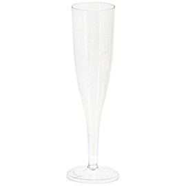 Party Favors Plus 120 Disposable Plastic Champagne Flutes 5 Oz Clear No Assembly