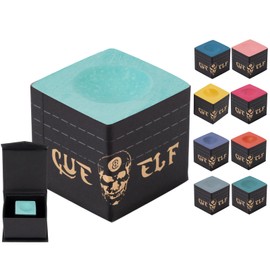 CUEELF Cube Pool Cue Chalk Technology Billiard Pool Stick Chalk with Storage Box Included (Light Green)