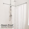 Crkmire L Shaped Corner Shower Curtain Rod, Adjustable [24.3" -