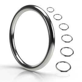 Stainless Steel Rings | Selectable: 20 mm - 50 mm | Pack of 10 | Weather Resistant | Rustproof | Durable | Suitable for Sailing - Boat | O-Rings | Metal | Round Rings | Ring (Inner Diameter: 20 mm -