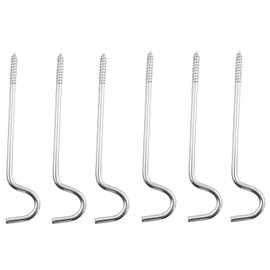 LQ Industrial 6PCS Single Curtain Rod Support Bracket Intermediate Support Screw 2.5 Inch Silver Intermediate Hook for Curtain Rod Door Curtain Rod Wooden Window Frame and Vertical Blind