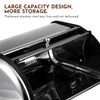 PRETYZOOM Stainless Steel Bread Storage Box Large Capacity Roll Top