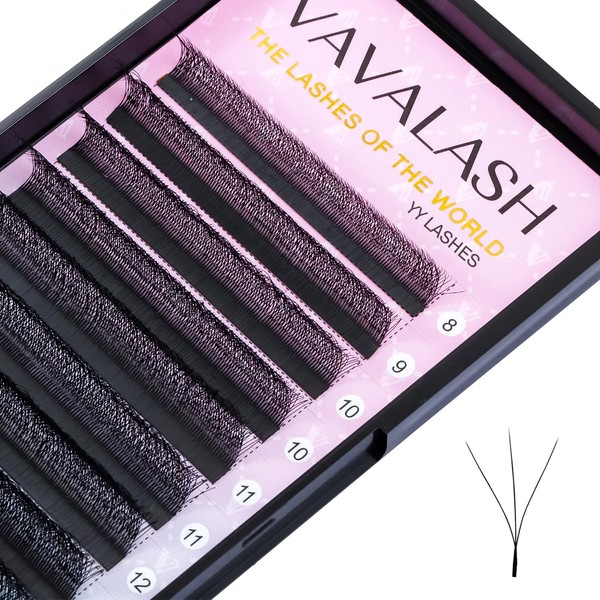 VAVALASH W-shaped Eyelash Extension 3D Premade Fans 0.07 D Curl