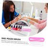 WOONEKY Handheld Plastic Polishing Brush Essential Nail Art Supply for