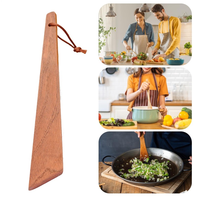 Kitchen Spatula | Flat Wooden Turner,Non-Scratch Kitchen Flat Flipper for