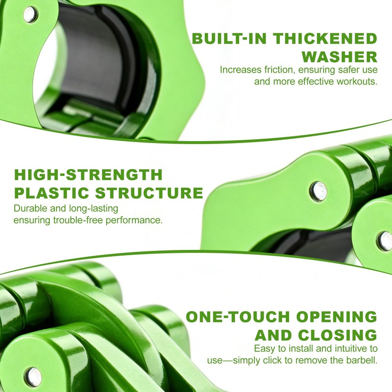 4 Pcs Barbell Clamps, 30 mm Ol ympic Barbell Clips(4
