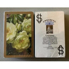 Congress Set of 4 Carnation Congress Narrow Bridge Playing Cards Jumbo Index Ohio Made