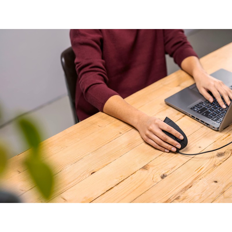 Trust Verto Wired Ergonomic Mouse, Vertical Mouse with LED Illumination,
