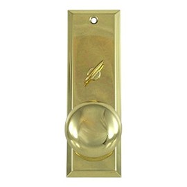 Mortise Lock Escutcheon Plate 2-1/4" X 7" With Brass Door Knob & Turner #3002