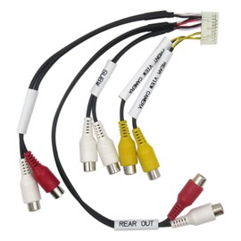 BSDLIET Update RCA Wiring Harness Cable Connector Stereo Radio for Alpine ILXW650 ILX-W650 ILX-W650E Front Rear Sub-w Rear View Camera Replace E2703004590 RCA Wire Plug Adapter