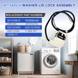 W11368616 Washer Lid Lock Assembly Compatible with Whirlpool Maytag