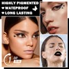 5 PCS Black Liquid Winged Eyeliner Stamp Pen Makeup Tools,Double-side