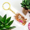 BAQDOVAVN Unique Resin Floral Zodiac Key Chains Charm Keyrings for